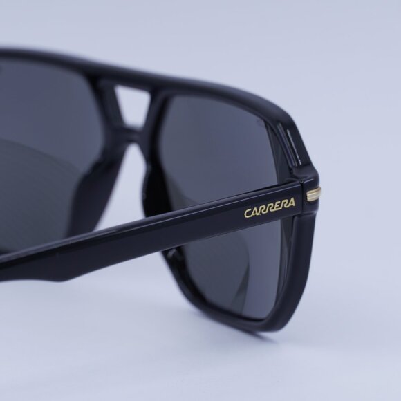 CARRERA 302/S/N 02M2 M9 Sunglasses Black Aviator Frame, Grey Polarized Lenses - Picture 5 of 10
